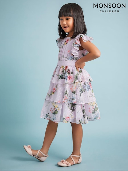 Monsoon Violetta Floral Tiered Dress (N97164) | 217 LEI - 259 LEI