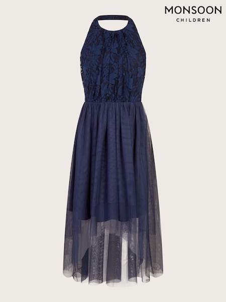 Monsoon Blue Hayley Lace Prom Dress (N97178) | €74 - €81