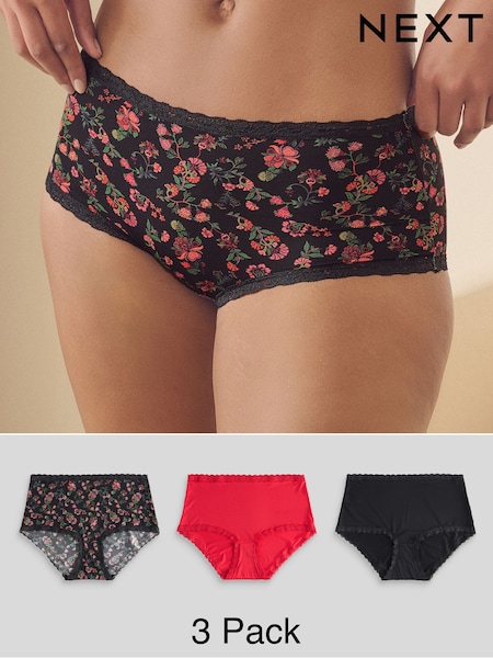 Черный/красный - Knickers 3 Pack (N97251) | €7