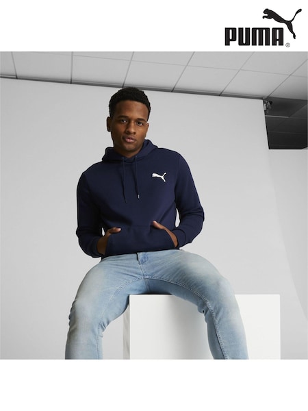 Puma Blue Mens Essentials Small Logo Hoodie (N97278) | OMR13