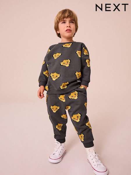 Charcoal Grey Lion King 100% Cotton Sweatshirt and Joggers Set (3mths-7yrs) (N97302) | €24 - €28