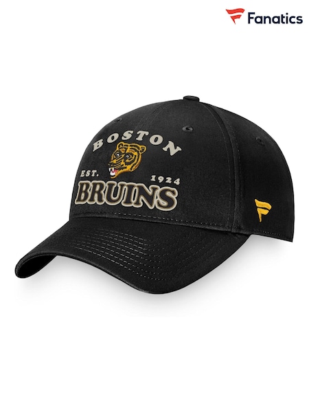 Fanatics Unisex 100% Cotton NHL Boston Bruins Heritage Unstructured Adjustable Black Cap (N97323) | € 17