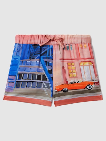 وردي ألوان متعددة - McLaren F1 Miami Drawstring Shorts (N97357) | ‏210 د.إ.‏