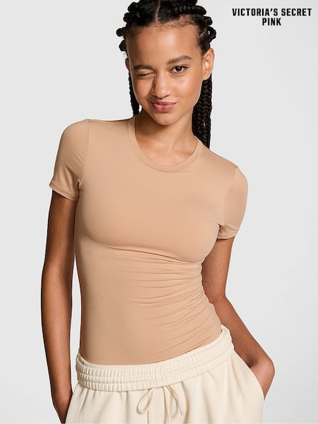 Victoria's Secret PINK Praline Nude Soft Stretch T-Shirt (N97439) | €13.50