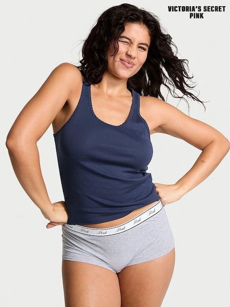 Victoria's Secret PINK Blue Midnight Navy Cotton Pyjama Vest Top (N97480) | €18.50