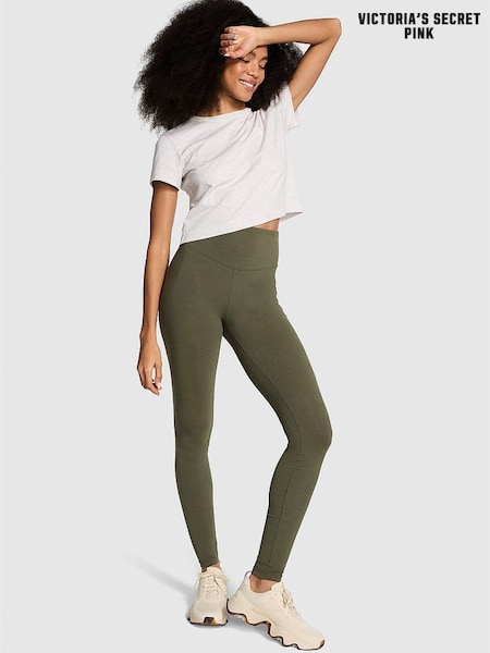 Victoria's Secret PINK Olive Green Cotton Leggings (N97520) | €15.50
