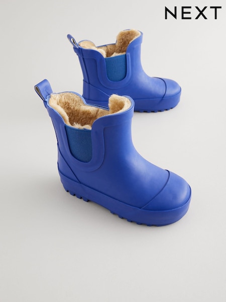 Blue Warm Lined Ankle Wellies (N97704) | AED53 - AED63
