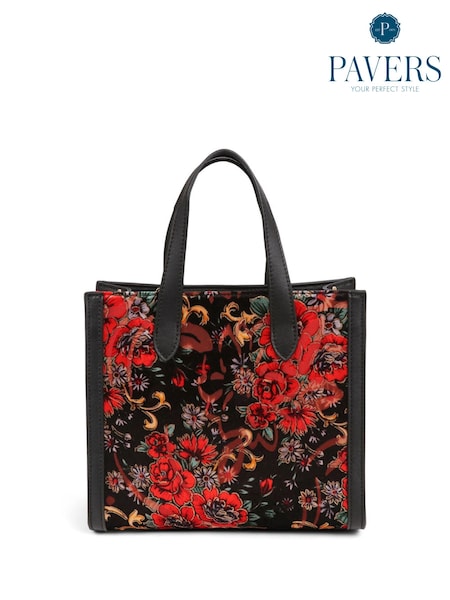 Pavers Red Pavers Red Floral Tote Bag (N97856) | €43