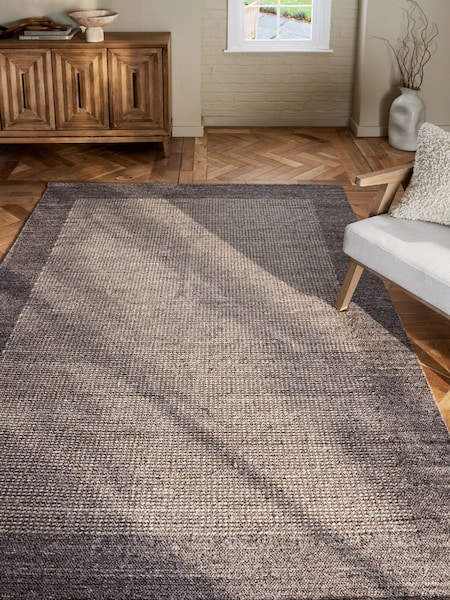 Grey Elea Border Rug (N97857) | €72 - €245