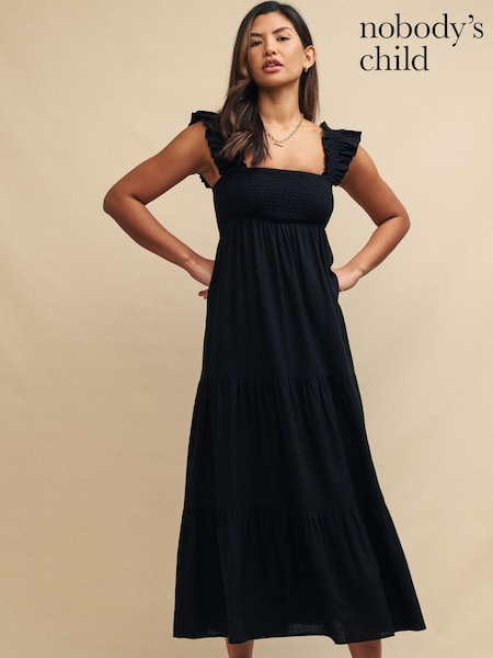Nobodys Child Black Maya Midaxi Dress (N97934) | €47.50