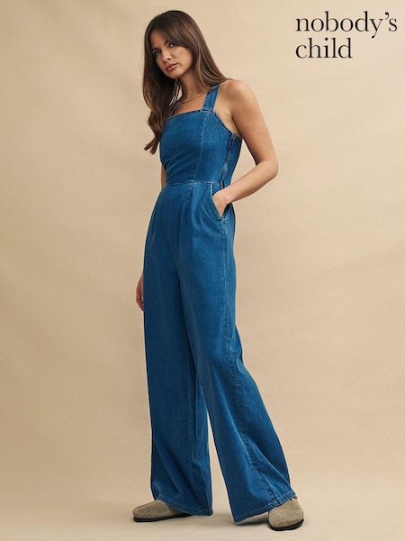 Nobody's Child Blue Denim Maisie Jumpsuit (N97938) | €50
