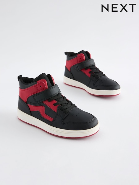 Rdeča/črna - Elastic Lace High Top Trainers (N98066) | € 22 - € 28
