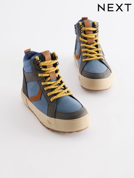 Blue Standard Fit (F) Cleated High Top Boots (N98080) | AED92 - AED106