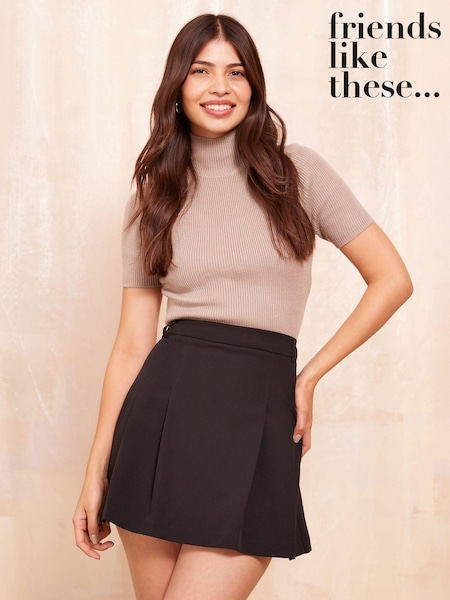 Friends Like These Black Check Mini Skirt (N98084) | 81 QAR
