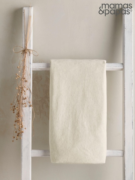 Mamas & Papas Oatmeal Marl 100% Cotton Single Cotbed Fitted Sheet (N98153) | €20