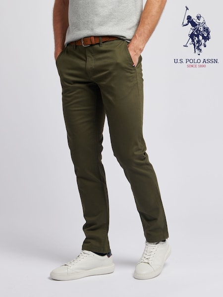 Зеленый - U.S. Polo Assn. Mens Classic Chinos Trousers (N98185) | €86