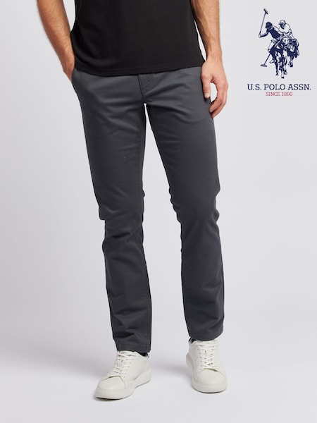 Gri - U.S. Polo Assn. Mens Classic Chinos Trousers (N98191) | 484 LEI