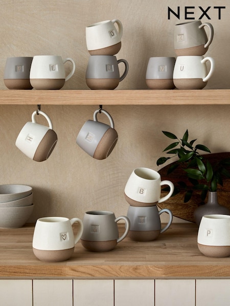 Mid Natural Alphabet Speckle Glazed Mug (N98273) | KRW17,100
