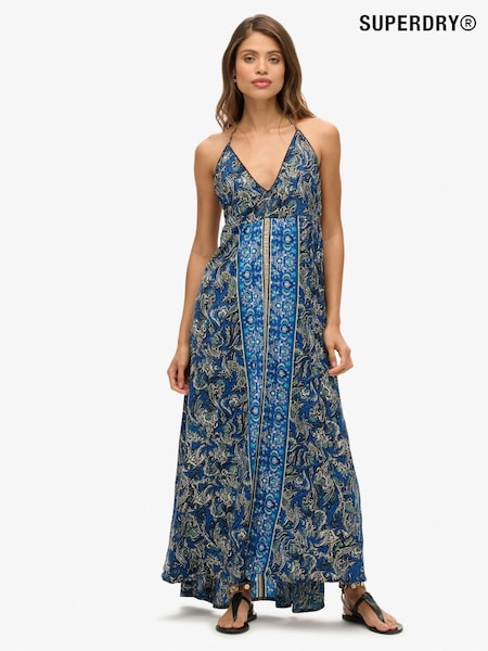 Superdry Navy Tropez Paisley Maxi Dress (N98344) | €84