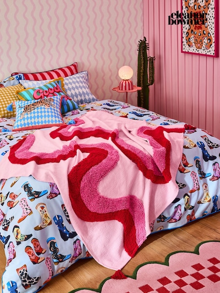 Eleanor Bowmer Pink Wave Tufted Throw (N98391) | €69