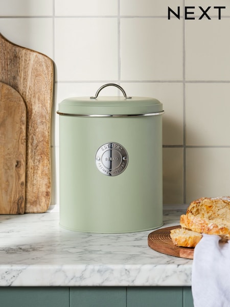 Sage Green Badge Bread Bin (N98821) | €30