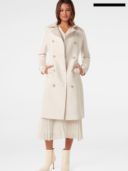 Forever New Cream Bianca Long Trench Coat (N98926) | €70