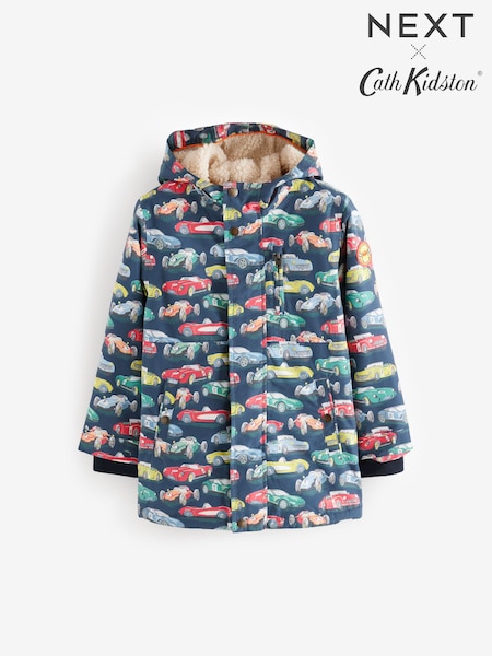 Cath Kidston Navy Blue Waterproof Borg Lined Parka (3mths-7yrs) (N99017) | €45 - €51