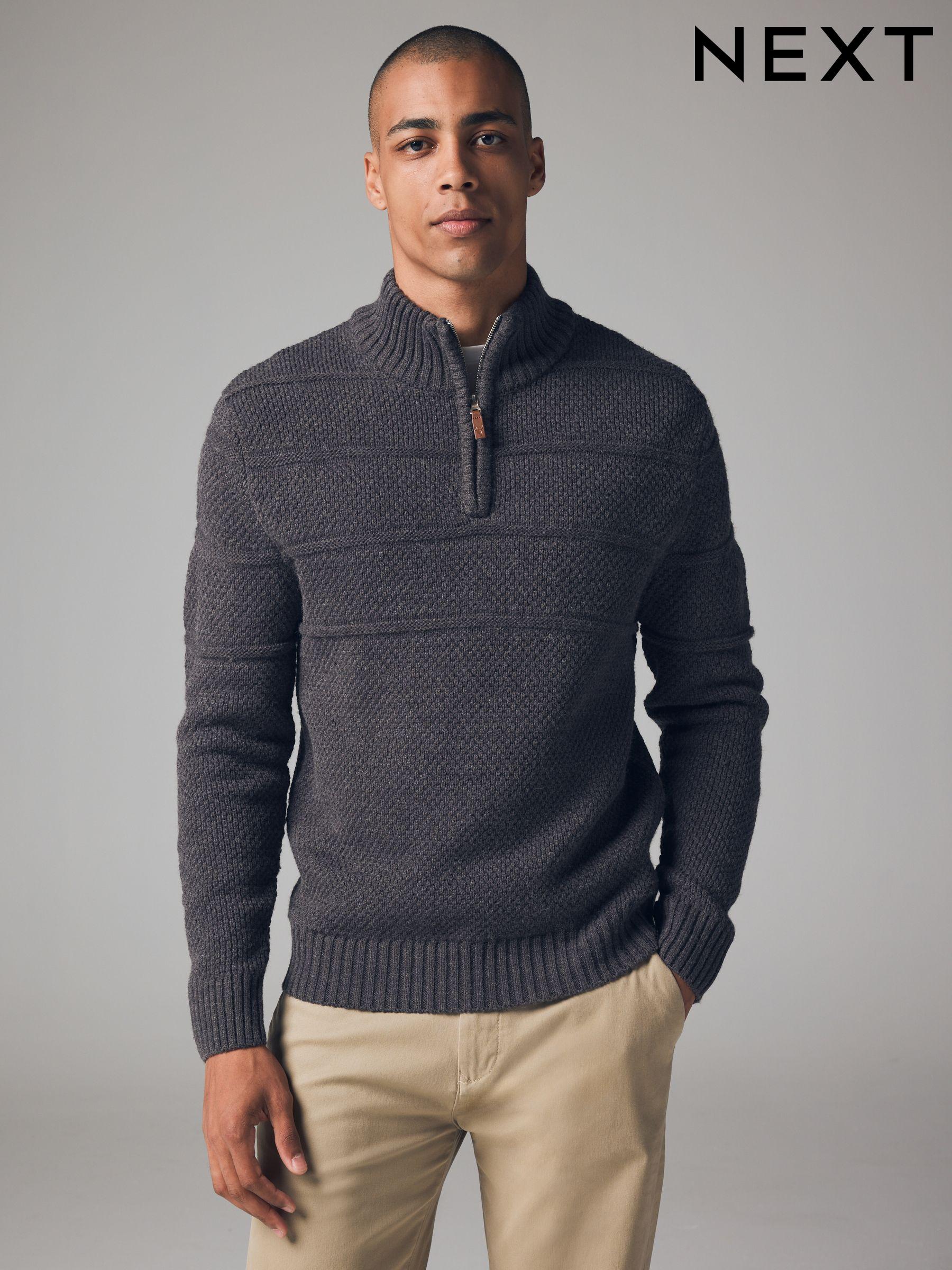 Mens zip neck jumper new arrivals
