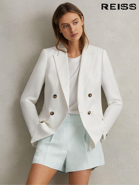 Reiss Lori Viscose-Linen Front Pleat Suit Shorts (N99135) | 195 €