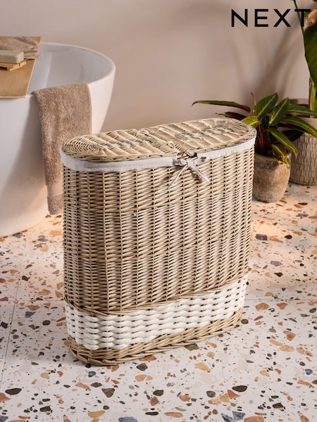 Natural Malvern Chalk Laundry Basket (N99212) | €106
