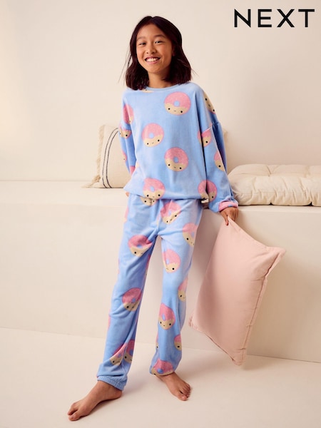 Donut Print Cosy Fleece Pyjamas (3-16yrs) (N99222) | €17 - €24