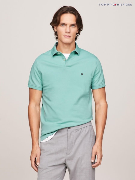 Tommy Hilfiger Turquoise Blue 1985 Regular Fit Stretch Polo Shirt (N99298) | R$ 740