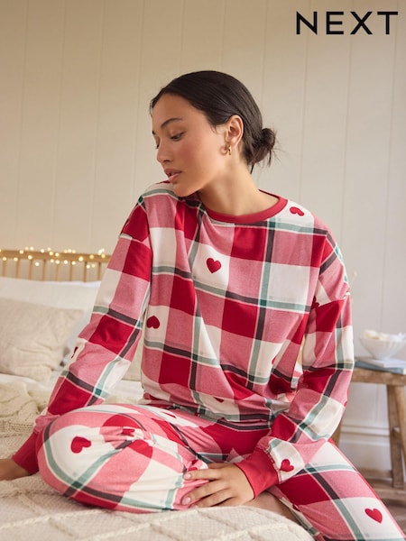 Red Check Cosy Long Sleeve Pyjamas (N99550) | €14