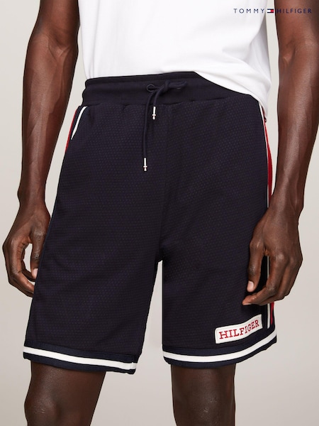 Tommy Hilfiger Black Sport Monotype Sweat Shorts (N99584) | 346 QAR