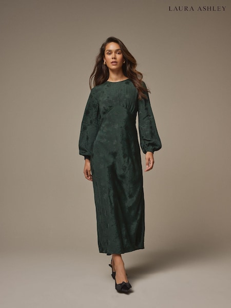 Laura Ashley Jacquard Bow Back Midaxi Dress (N99635) | €59
