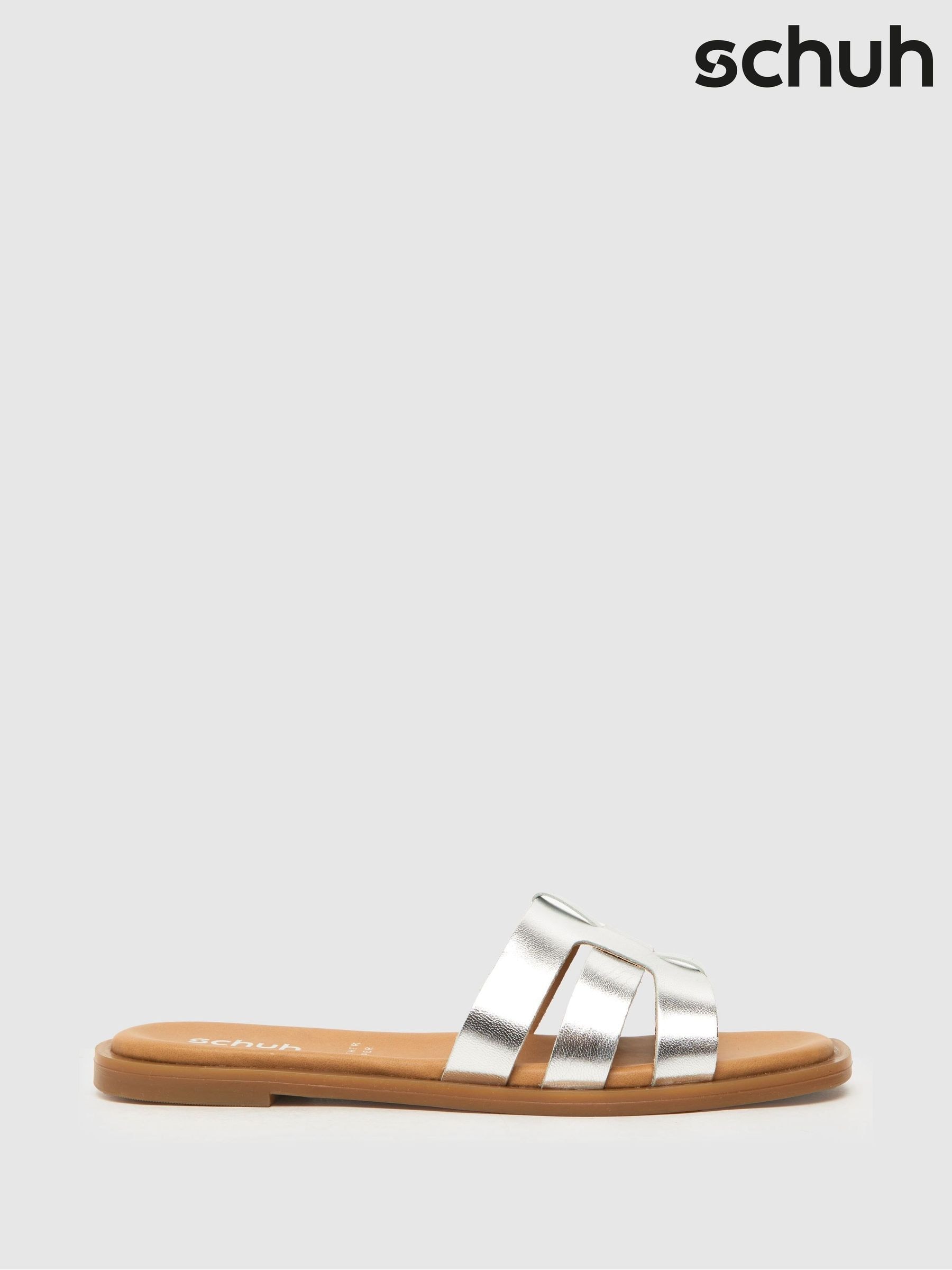 Women s Schuh Sliders Casual Metallic Footwear Next Oman