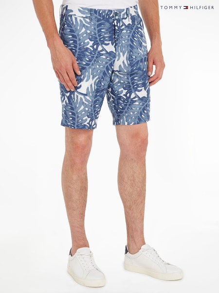 Tommy Hilfiger Blue Harlem 100% Linen Floral Print Shorts (N99690) | R$ 985