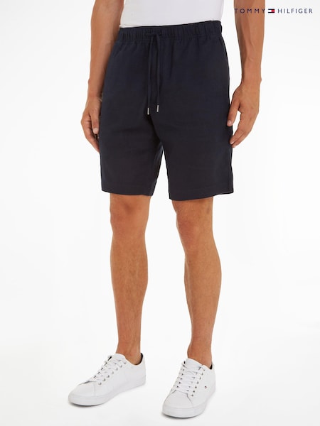 Tommy Hilfiger Blue Harlem Linen Shorts (N99691) | €53