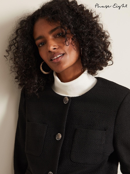 Phase Eight Black Bouclé Ripley Jacket (N99760) | €89