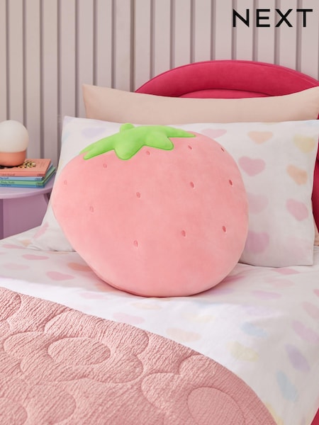 Pink Strawberry Extra Large Super Soft Squidge Toy Cushion (N99775) | €30