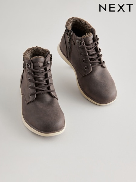 Chocolate Brown Thinsulate™  Lined Lace-Up Boots (N99781) | AED106 - AED131