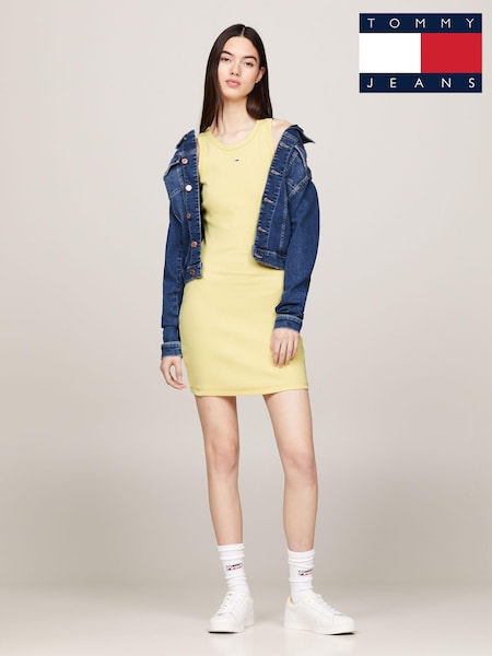 Tommy Jeans Yellow Rib Tank Bodycon Dress (N99881) | €43
