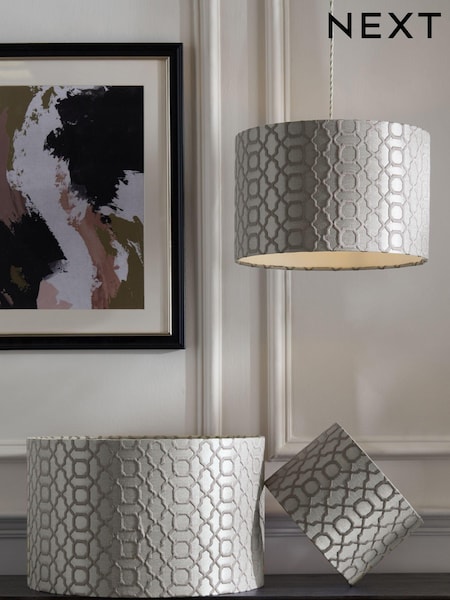 Silver Geo Easy Fit  Lamp Shade (NZ5631) | €25 - €40