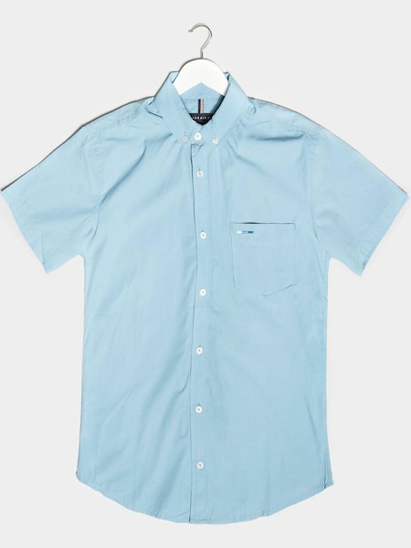 BadRhino Big & Tall Blue Essential Short Sleeve Oxford Shirt (P21126) | €12