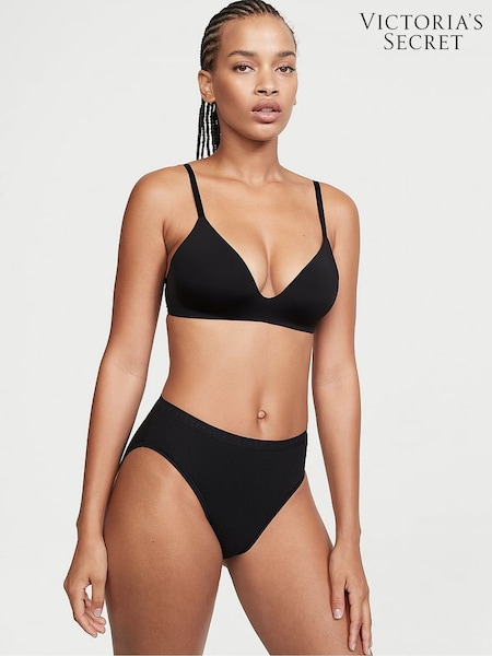 Victoria's Secret Black Stretch Cotton High-Leg Brief Panty (P23782) | €12