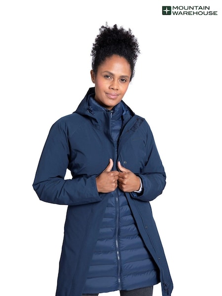 Mountain Warehouse Blue Alaskan Womens 3 In 1 Long Coat (P26721) | €103