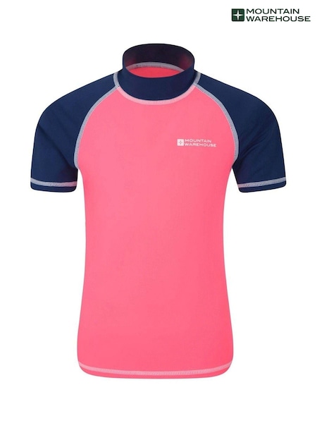 Mountain Warehouse Fuschia Pink Short Sleeved Kids Rash Vest (P28025) | €12