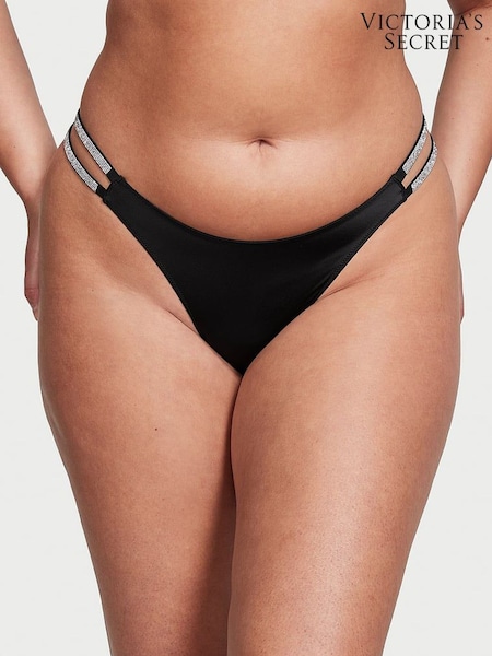 Victoria's Secret Black Smooth Double Brazilian Shine Strap Knickers (P28715) | €12