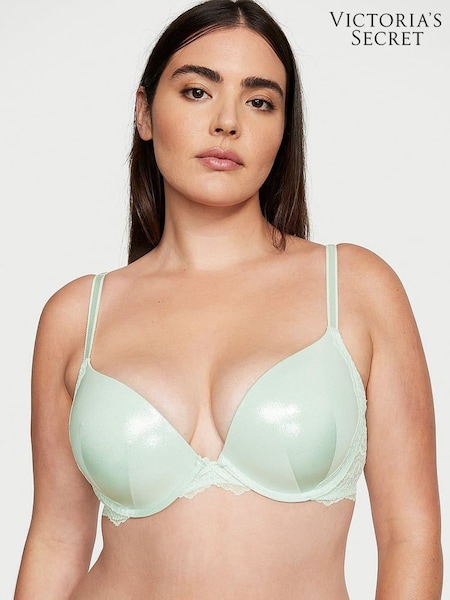 Victoria's Secret Misty Jade Foil Green Plunge Bra (P28731) | €20.50