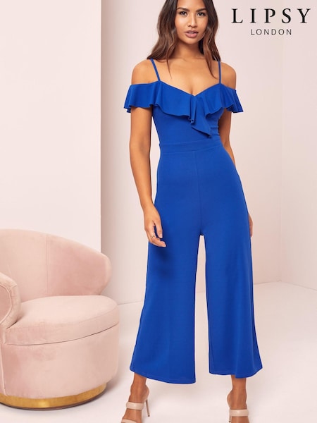 Lipsy Cobalt Regular Cami Frill Jumpsuit (P29974) | €19